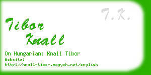tibor knall business card